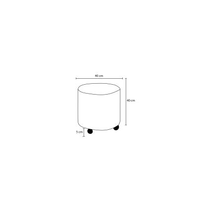 Sitzhocker KIMA, Ø 40 cm, creme/grau