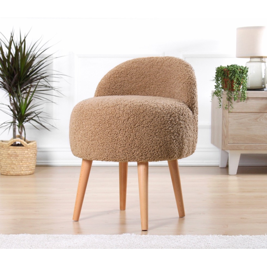 Sitzhocker MIKI, Ø 46 cm, braun