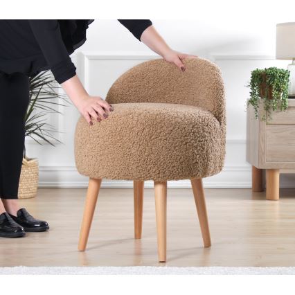 Sitzhocker MIKI, Ø 46 cm, braun
