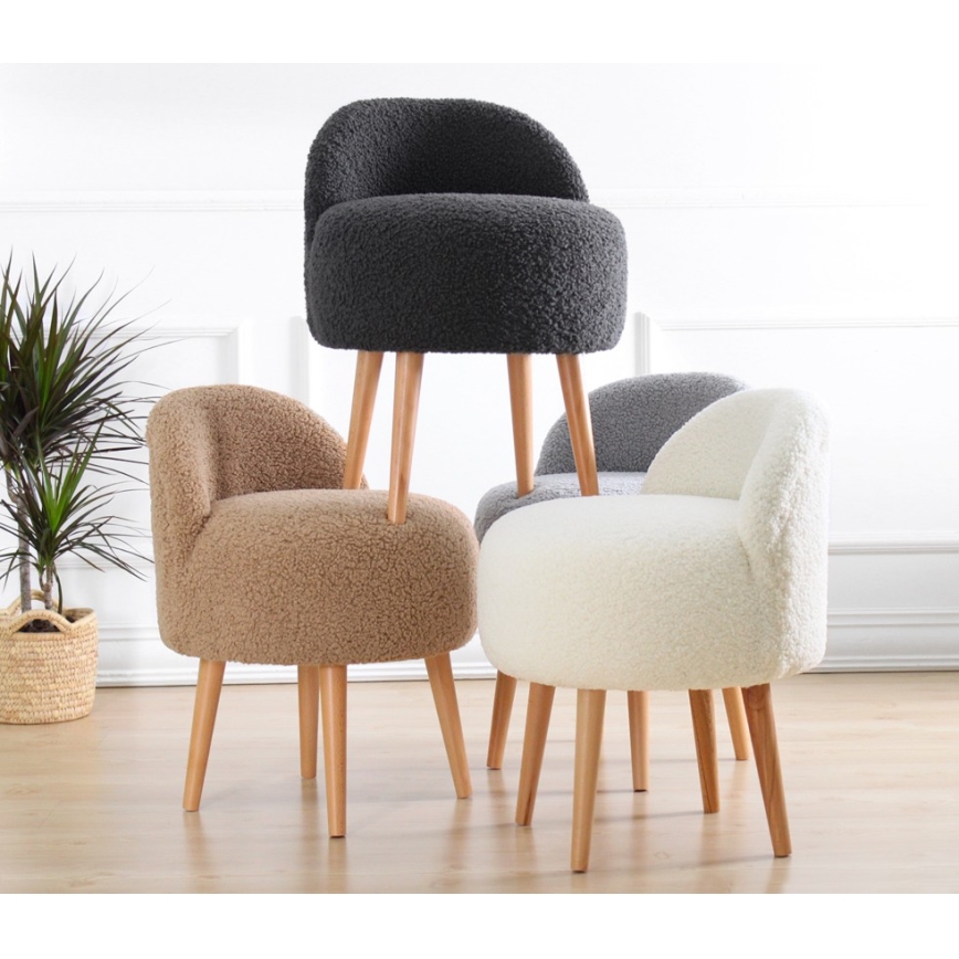Sitzhocker MIKI, Ø 46 cm, braun