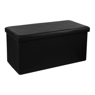 Sitzhocker mit Stauraum 2-in-1 76,6x37,5 cm schwarz