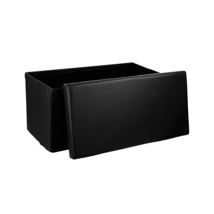 Sitzhocker mit Stauraum 2-in-1 76,6x37,5 cm schwarz