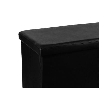 Sitzhocker mit Stauraum 2-in-1 76,6x37,5 cm schwarz