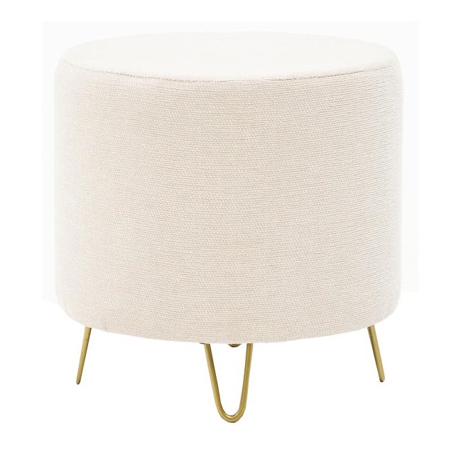 Sitzhocker NANI Ø 40 cm, cremefarben