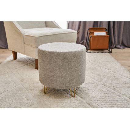 Sitzhocker NANI Ø 40 cm, cremefarben