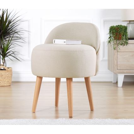 Sitzhocker NIKI Ø 46 cm creme