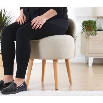 Sitzhocker NIKI Ø 46 cm creme
