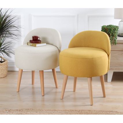 Sitzhocker NIKI Ø 46 cm creme