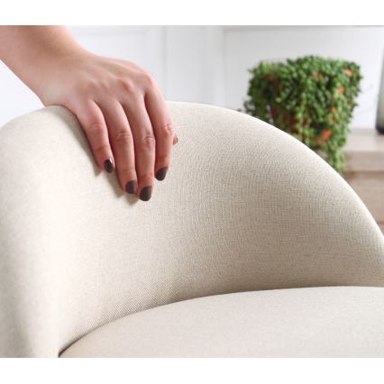 Sitzhocker NIKI Ø 46 cm creme