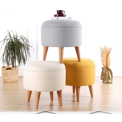 Sitzhocker PIXI, Ø 40 cm, grau