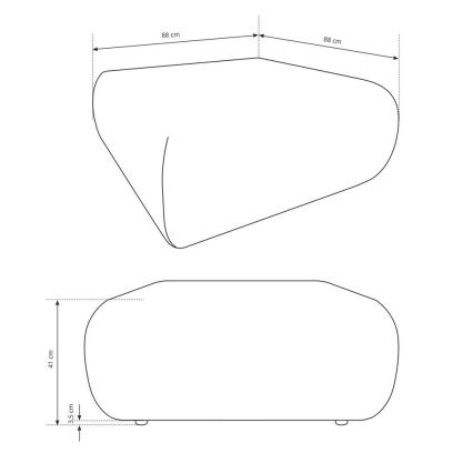 Sitzhocker PRATO 88x88 cm beige