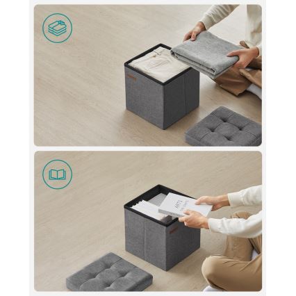 Sitzhocker SULTAN 30x30 cm grau