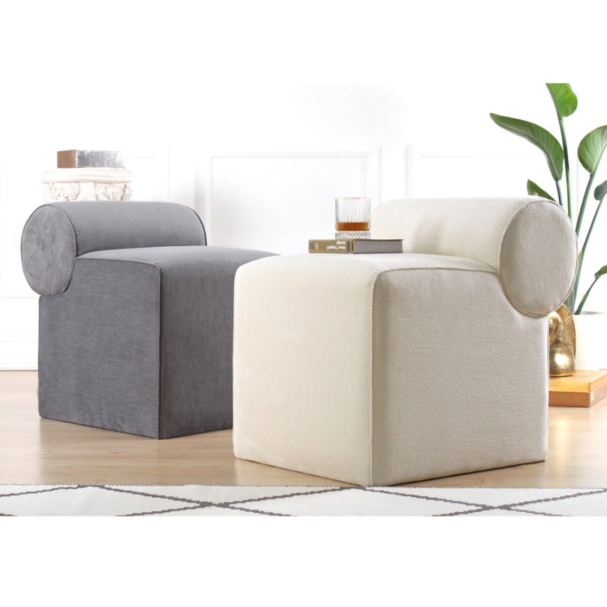 Sitzhocker TIKI 47x45 cm grau