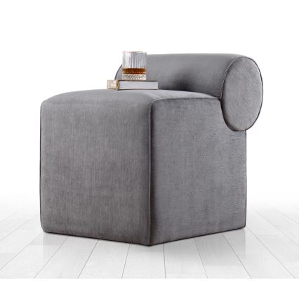 Sitzhocker TIKI 47x45 cm grau