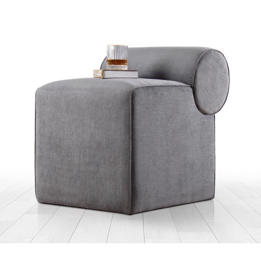 Sitzhocker TIKI 47x45 cm grau