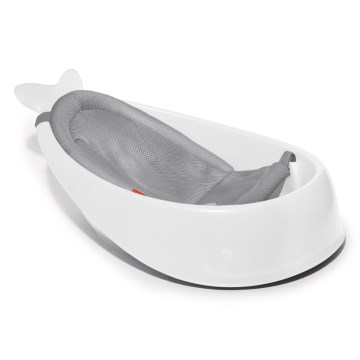 Skip Hop - Babybadewanne mit ergonomischer Unterlage MOBY 3 weiß