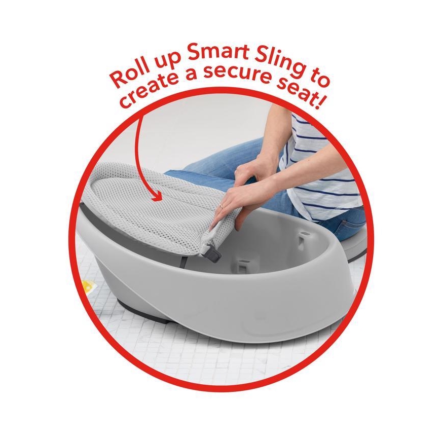 Skip Hop - Babybadewanne mit ergonomischer Unterlage MOBY 3 grau