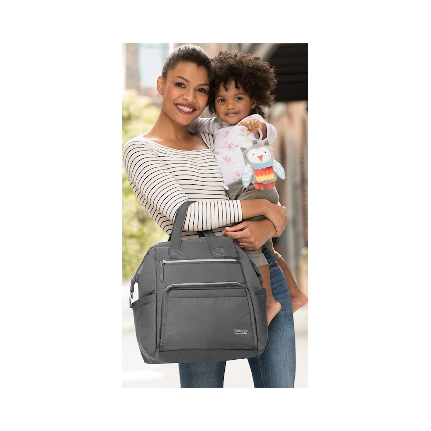 Skip Hop - Wickelrucksack für den Kinderwagen MAINFRAME Anthrazit