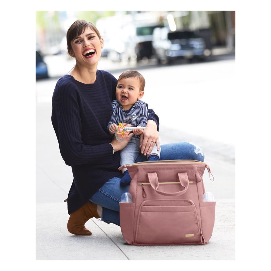 Skip Hop - Wickelrucksack für den Kinderwagen MAINFRAME Dusty Rose