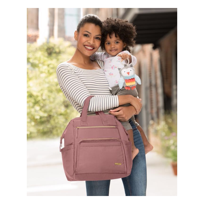 Skip Hop - Wickelrucksack für den Kinderwagen MAINFRAME Dusty Rose