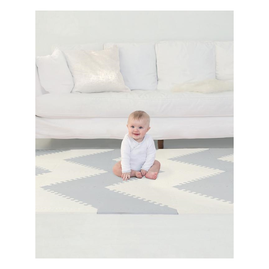 Skip Hop - Schaumstoffpuzzle 72teilig grau/beige