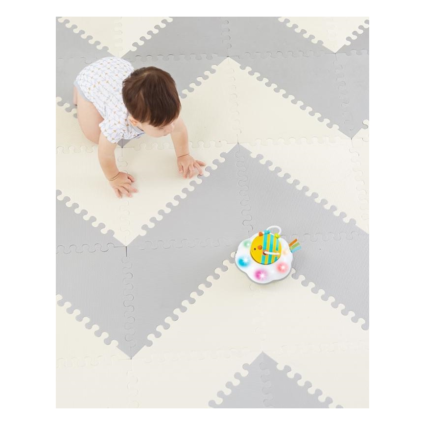 Skip Hop - Schaumstoffpuzzle 72teilig grau/beige