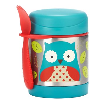 Skip Hop - Thermosbehälter für Essen mit Löffel/Gabel ZOO 325 ml Eule