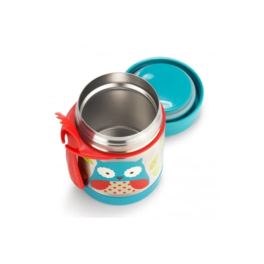 Skip Hop - Thermosbehälter für Essen mit Löffel/Gabel ZOO 325 ml Eule