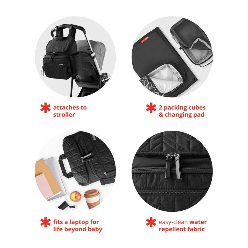 Skip Hop - Wickelrucksack für den Kinderwagen FORMA Schokolade