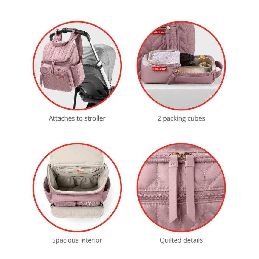 Skip Hop - Wickelrucksack für Kinderwagen FORMA Muave Mist