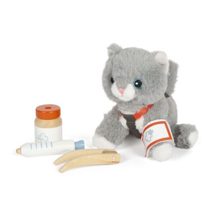 Small Foot - Plüschkatze mit Pflege-Kit