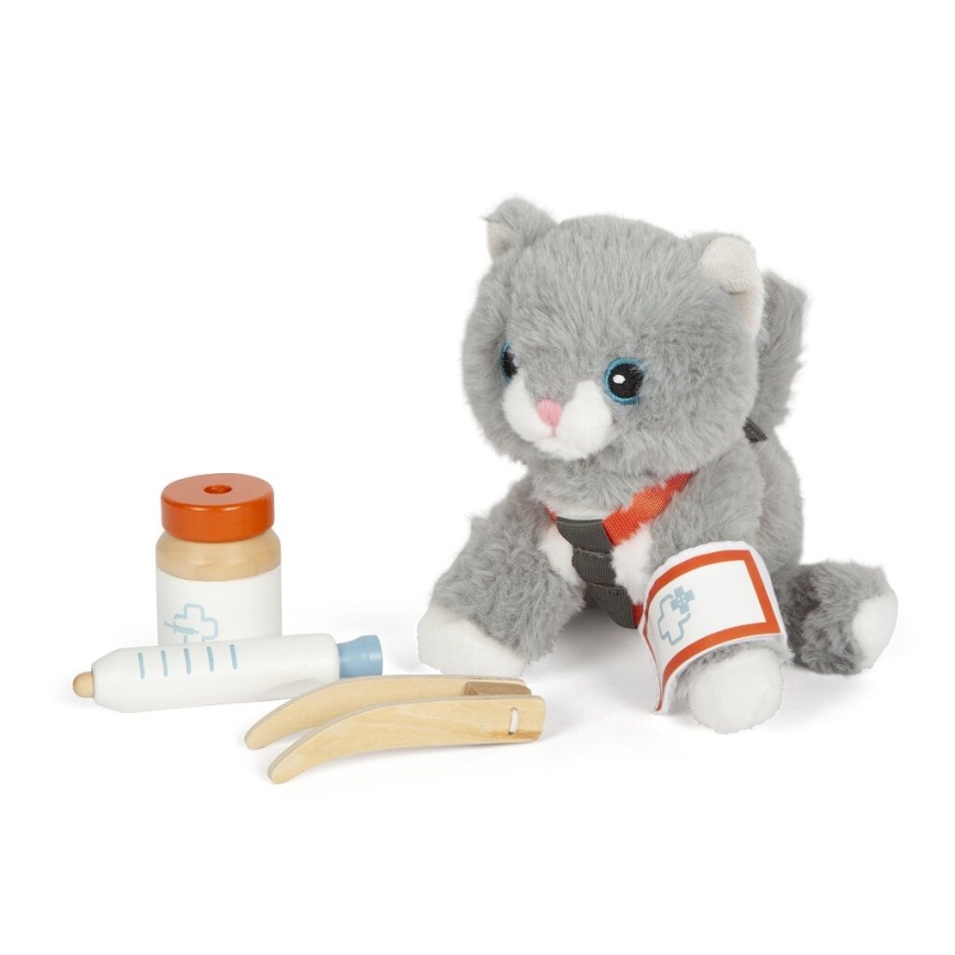 Small Foot - Plüschkatze mit Pflege-Kit