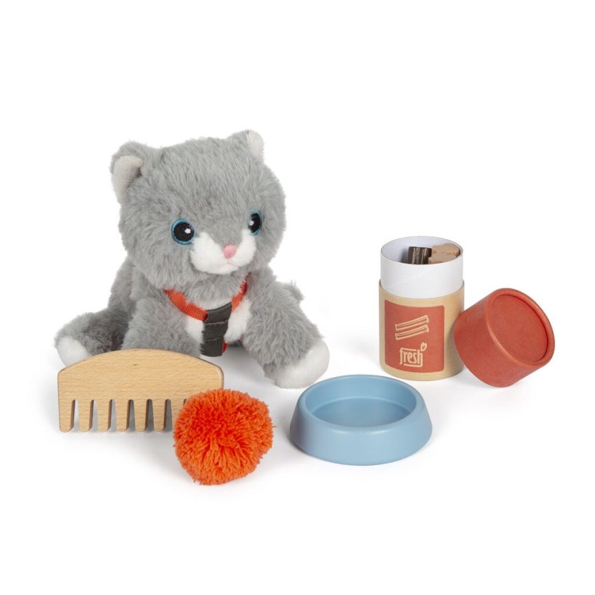 Small Foot - Plüschkatze mit Pflege-Kit