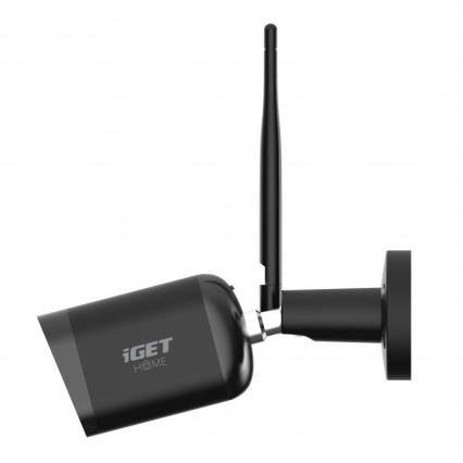 Smart-Außenkamera mit Full HD 1080p-Sensor, 12V, IP65, Wi-Fi, Tuya, schwarz