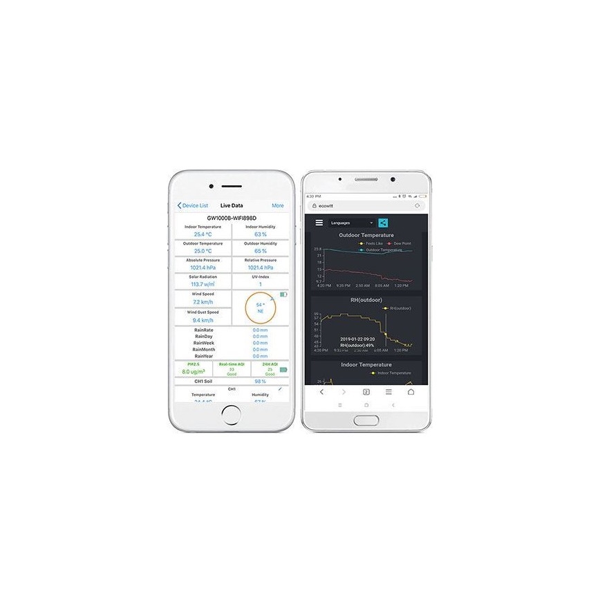 Smart Gate mit Thermometer, Luftfeuchtigkeitsmesser und Barometer Wi-Fi