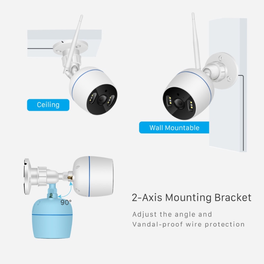 Smart Kamera für den Außenbereich RJ45 Wi-Fi/HD 1080p Tuya