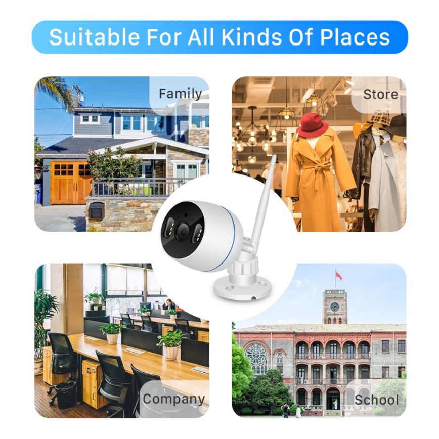 Smart Kamera für den Außenbereich RJ45 Wi-Fi/HD 1080p Tuya