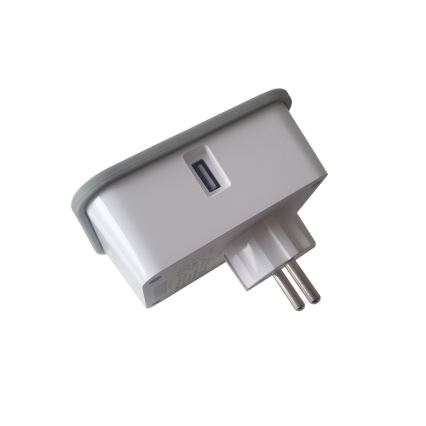 Smart-Steckdose mit Verbrauchsmessung 3680W/230V + 2xUSB/12W/5V Wi-Fi