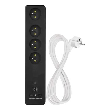 Smart-Verlängerungskabel mit Schalter GoSmart 4Z + 1xUSB-A + 1xUSB-C 2 m Wi-Fi Tuya