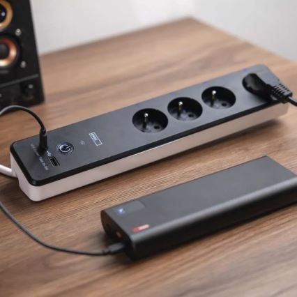 Smart-Verlängerungskabel mit Schalter GoSmart 4Z + 1xUSB-A + 1xUSB-C 2 m Wi-Fi Tuya