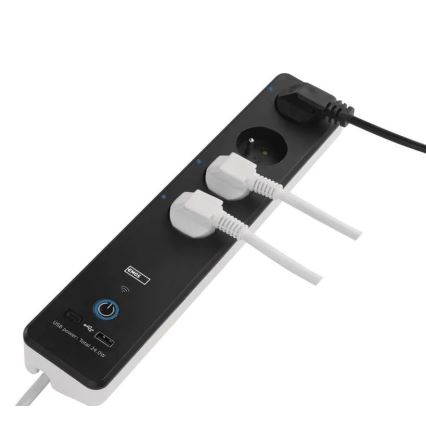 Smart-Verlängerungskabel mit Schalter GoSmart 4Z + 1xUSB-A + 1xUSB-C 2 m Wi-Fi Tuya