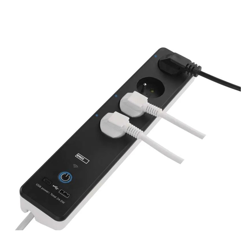 Smart-Verlängerungskabel mit Schalter GoSmart 4Z + 1xUSB-A + 1xUSB-C 2 m Wi-Fi Tuya