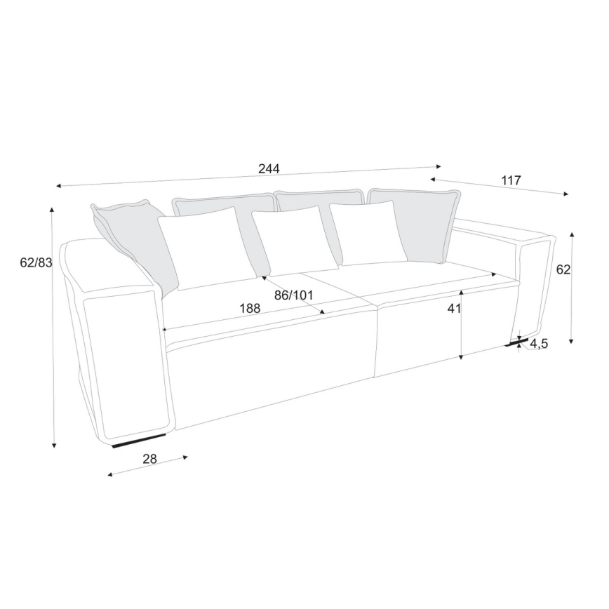 Sofa BOLZANO braun