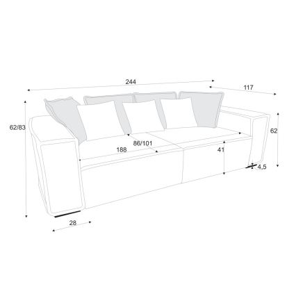 Sofa BOLZANO grün