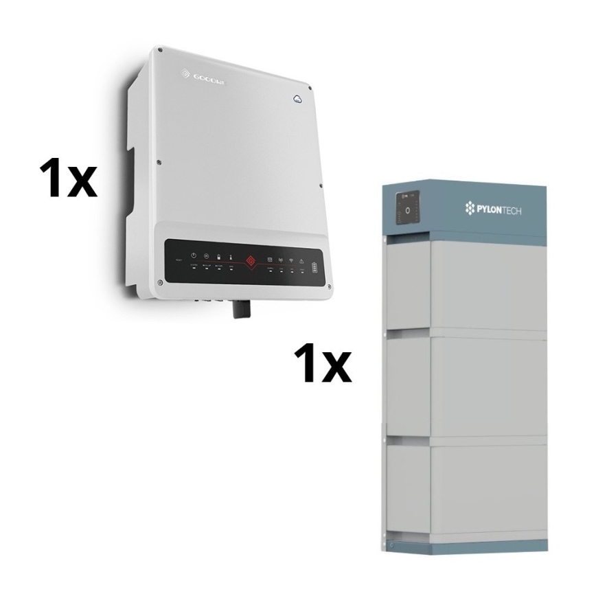 Solar-Kit GOODWE – 10kW GOODWE Hybrid-Wechselrichter 3p+10,65 kWh Batterie PYLONTECH H2