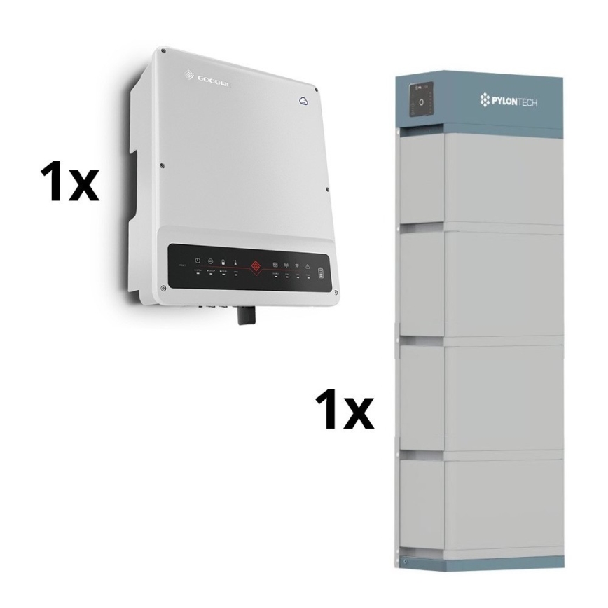 Solar-Kit GOODWE – 10kW GOODWE Hybrid-Wechselrichter 3p+ 14,2 kWh Batterie PYLONTECH H2