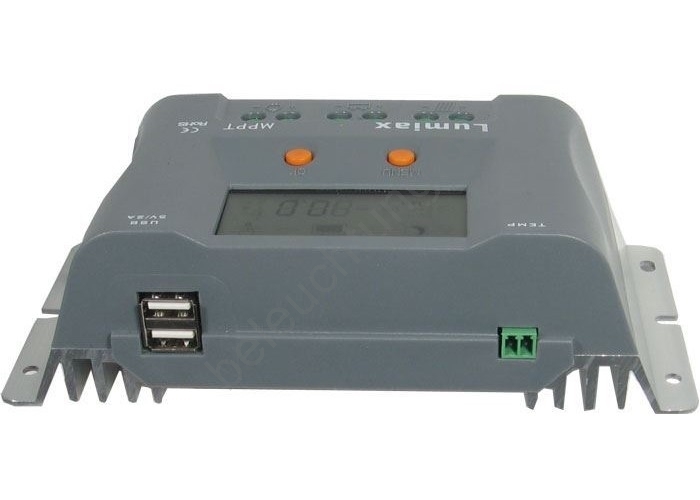 Fydun MPPT Solarladeregler Mit LCD - 12V/24V Automatischer Batteriecontroller | 40A Mit Doppel-USB Für Solaranlagen