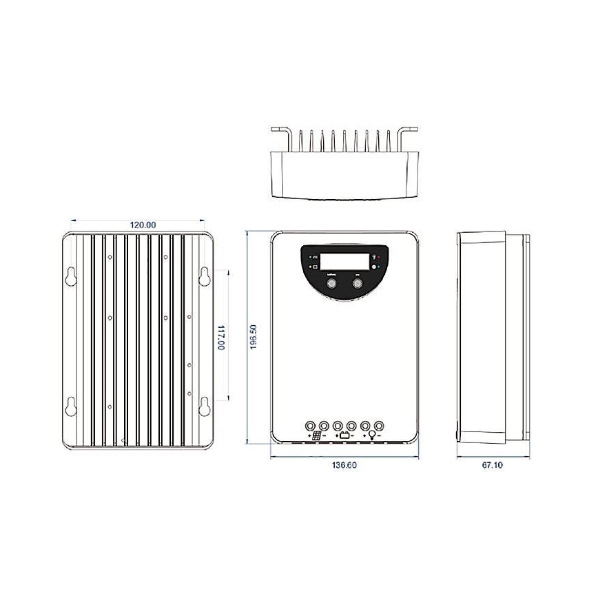 Solar-Laderegler MPPT 12-24V/40A IP32