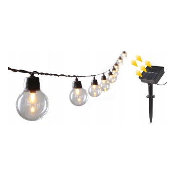 Solar-LED-Dekor-Lichterkette 20 LEDs / 8 Funktionen 500 mAh 7,6 m IP67 warmweiß