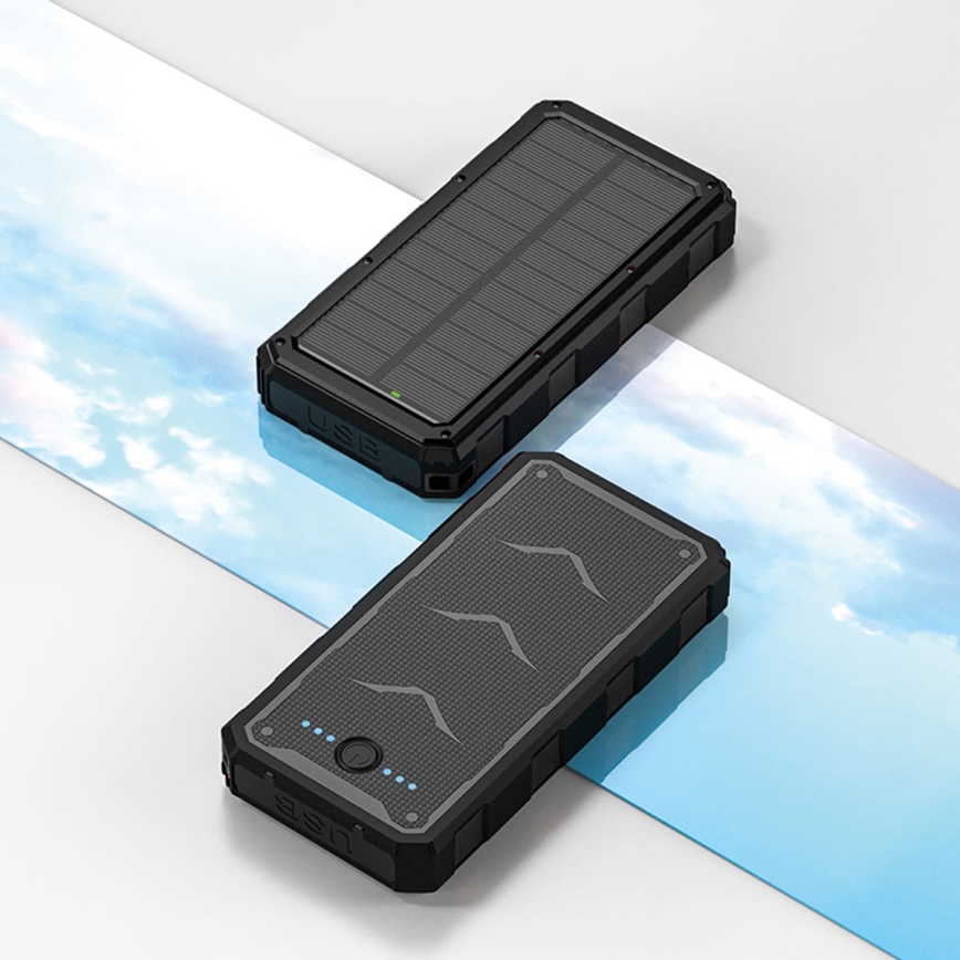 Solar-Powerbank mit Taschenlampe 20000mAh 3,7V
